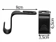 Car Headrest Hook Hanger for Bags and Clothes, Black