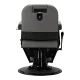 Gabbiano Bruno Barber Chair, Grey with Black Base