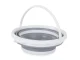 Collapsible Silicone Bucket, 10 L, Grey/White