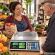Electronic Retail Price Computing Scale LCD 40 kg / 2 g Rechargeable