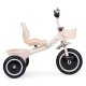 ECOTOYS Toddler Tricycle with Storage Baskets and Bell, Beige
