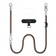 Tech-Protect C10S Crossbody Phone Lanyard (114 cm) + Wrist Strap (31 cm) - Brown-Titanium