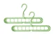 Multifunctional wardrobe hanger organizer, 2 pcs, green