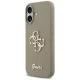 Guess iPhone 17 Case Silicone Big 4G Script, Brown
