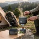Mountain Goat Camping Cookware Set 2 Pieces, Grey and Green
