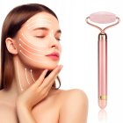 Rose Quartz Face and Neck Vibrating Massager Roller Energy Beauty Bar