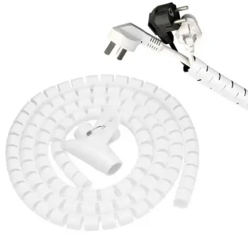 Cable organizer white 2m