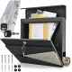 Mailbox for Letters and Newspapers, Steel, Anthracite