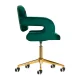 Adjustable Velvet Swivel Chair 4Rico QS-OF213G, Green