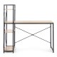 Datorgalds ar plauktiem 120x60 cm ModernHome loft stila, gaišs ozols
