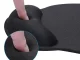 Ergonominis gelinis pelės kilimėlis su pagalvėle, 23x19 cm, juodas