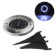 Garden solar lamp with 16 LED, metal finish, black