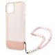 Guess Translucent Pearl Strap Case for iPhone 14 Plus - Pink