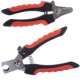 Professional Dog and Cat Nail Clippers with Safety Guard and Lock, Black and Red