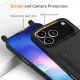 Silikoninis dėklas iPhone 18 Pro / 17 Pro su kortelių kišene ir dirželiu, juodas