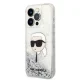 Karl Lagerfeld Glitter Karl\'s Head Case for iPhone 14 Pro Max - Silver