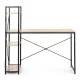 ModernHome Computer Desk with 3 Shelves, 120x60 cm, Light Oak