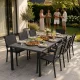 MultiGarden Garden Table 180x90 cm for 8 Persons, Grey