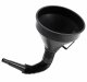 Two-Piece Fuel and Oil Funnel with Filter Screen, Black