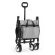 Saliekamais dārza un pludmales transporta ratiņš MultiGarden 48x90 cm, pelēks