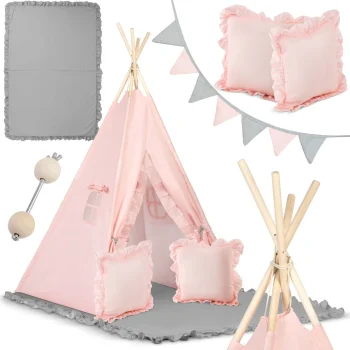 Nukido Nk-406 Kids Teepee Tent, Light Pink