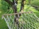Woven Garden Hammock with Wooden Spreader Bars, 190x100 cm, 150 kg, White