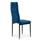 Mebelki24 Velvet Dining Chairs, Blue, 4 pcs