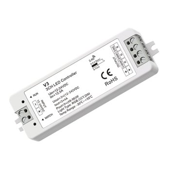 V3 LED Controller RGB/CCT 12-24V 3-Channel RF 2.4GHz Dimmer