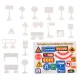 Children\'s Slim Mat Carpet with Road Signs, 130 x 100 cm
