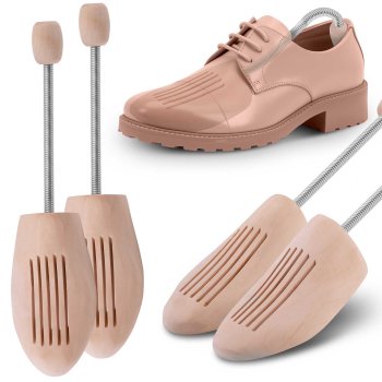 Massido Wooden Spring-Loaded Shoe Trees, Size 38/39, 1 Pair