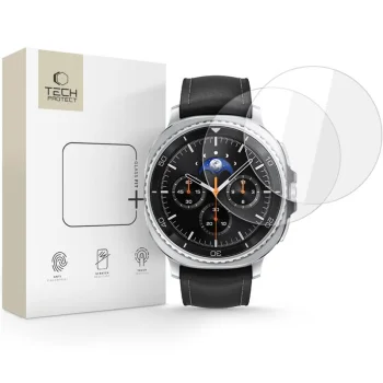 Tech-Protect Glass Fit+ Tempered Glass for Galaxy Watch 8 Classic 46mm, 2-Pack