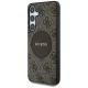 Guess 4G Round Patch Classic Logo MagSafe Case for Samsung Galaxy S25 Plus Brown