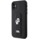 Karl Lagerfeld iPhone 11 Case Gripstand Saffiano Karl & Choupette, Black