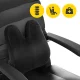 4Fizjo PRO Orthopedic Lumbar Support Pillow, Black