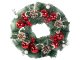 Christmas Decorative Wreath, Red/White, 30 cm