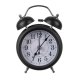 Izoxis 25473 Retro Alarm Clock with LED Backlight, Black