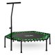 Neo-Sport 1103 Fitness Trampoline with Handle, 127 cm, Hexagonal, Green