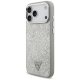 Guess Glitter Triangle Logo MagSafe Phone Case Cover iPhone 17 Pro Max - silver