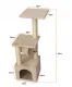 Cat House Tree with Sisal Scratching Posts - 92cm, Gray