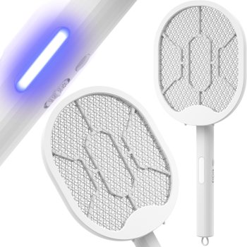 Rechargeable Electric Fly Swatter & Bug Zapper Lamp with UV Light