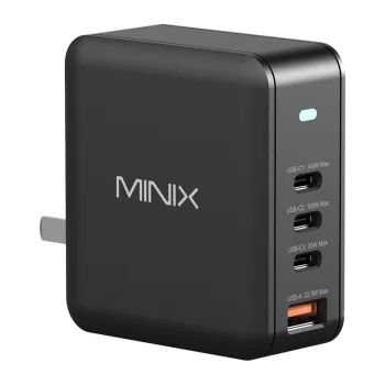 Minix P165 GaN Wall Charger, 165W, 3x USB-C, 1x USB-A