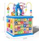 Wooden Activity Cube Shape Sorter with Bead Maze Jhtoy-423