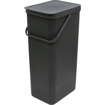 Brabantia Sort & Go Waste Bin 40L, Dark Grey