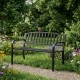 MultiGarden Garden Bench with Backrest, 120x50 cm, Black