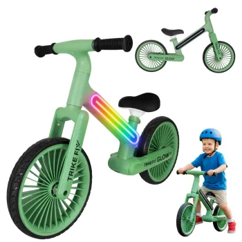 Balansinis dviratukas Trike Fix Glow LED, žalias