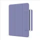 Apple iPad Pro 13\'\' (2024) (A2926 A2925) Nappa Texture Tri-Fold Book Case Cover, Purple
