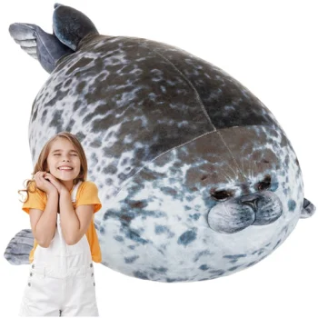 Plush Seal Toy and Pillow Kruzzel 24644, Grey