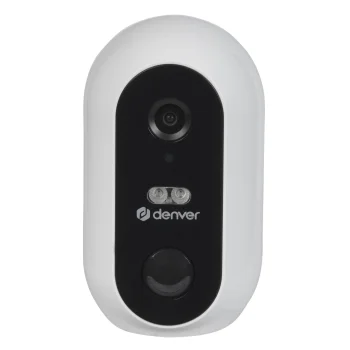 Denver IOB-209 Outdoor WiFi Surveillance Camera, White/Black
