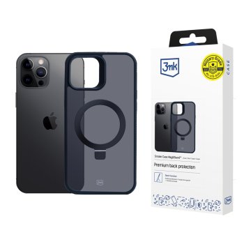 3Mk Protection Smoke Case Mag&Stand for iPhone 12 Pro Max - Black