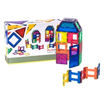 Magnētiskās plāksnītes 3D Playmags 161 - 48 gab. komplekts | Magnetic tiles pcs set
